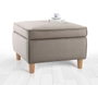 Atelier Del Sofa Puf de Algodón Marrón con Almacenamiento